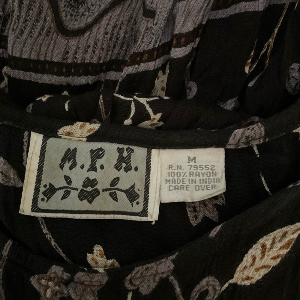 MPH Black Floral Maxi Dress. Size M. - Picture 8 of 9